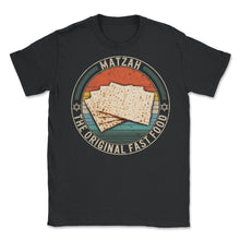 Load image into Gallery viewer, Matzah The Original Fast Food Shirt, Jewish Holiday Funny Seder Gift, - Unisex T-Shirt - Black
