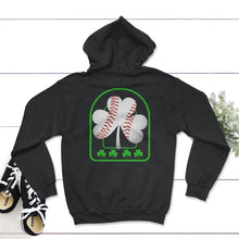 Load image into Gallery viewer, Baseball St Patricks Day, Four Leaf Clover Baseball Lover Gift, Men - Hoodie - Black
