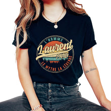 Load image into Gallery viewer, Laurent 1962 L'homme Le Mythe La Légende Humour T Shirt copy - Unisex T-Shirt - Black

