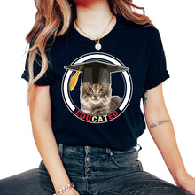 Load image into Gallery viewer, Graduation Shirt, Educated Cat Graduation Cap Funny Tee, Cat Lover - Unisex T-Shirt - Black

