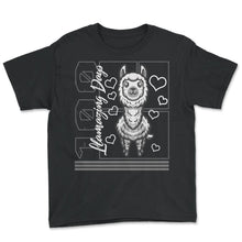 Load image into Gallery viewer, School Shirt, 100 LLamazing Days Cute Llama Tee, Llama Lover Back To - Youth Tee - Black
