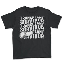 Load image into Gallery viewer, Liver Transplant Warrior Shirt, Transplant Survivor Tee, Organ - Youth Tee - Black
