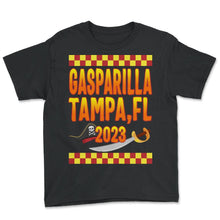 Load image into Gallery viewer, Gasparilla Shirt, Gasparilla Tampa Florida 2023 Pirate Hat Sword Tee, - Youth Tee - Black
