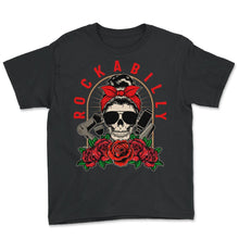 Load image into Gallery viewer, Hair Stylist Shirt, Rockabilly Tee, Cleaning Cutting Hair, - Youth Tee - Black
