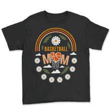 Load image into Gallery viewer, Basketball Shirt, Basketball Mom Heart Rainbow, Basketball Lover - Youth Tee - Black
