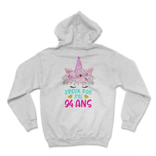 Load image into Gallery viewer, Enfant T Shirt 94 Ans Fille Anniversaire Cadeau Licorne T Shirt copy - Hoodie - White
