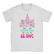 Load image into Gallery viewer, Enfant T Shirt 66 Ans Fille Anniversaire Cadeau Licorne T Shirt copy - Unisex T-Shirt - White
