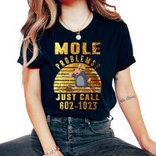 Load image into Gallery viewer, Vintage Mole Day Mole Problems Just Call Avogadro's Number 602 1023 - Unisex T-Shirt - Black
