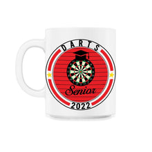 Load image into Gallery viewer, Darts Senior 2022 Player Graduation Class of 2022 T Shirt - 11oz Mug - White

