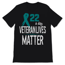 Load image into Gallery viewer, 22 a Day Veteran Lives Matter Retro USA American Flag PTSD Awareness
