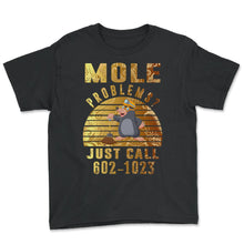 Load image into Gallery viewer, Vintage Mole Day Mole Problems Just Call Avogadro's Number 602 1023 - Youth Tee - Black
