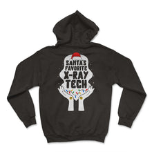 Load image into Gallery viewer, Radiology Shirt, Santa's Favorite X-ray Tech Christmas Light Santa - Hoodie - Black
