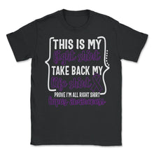 Load image into Gallery viewer, Lupus Awareness Shirt, This Is My Fight Shirt Purple Ribbon Tee, - Unisex T-Shirt - Black
