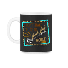Load image into Gallery viewer, Lunch Lady Shirt, Don't Make Me Use My Lunch Lady Voice Cafeteria - 11oz Mug - Black on White
