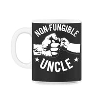 Load image into Gallery viewer, Non-Fungible Uncle Shirt, Irreplaceable Husband Men's Father's Day - 11oz Mug - Black on White
