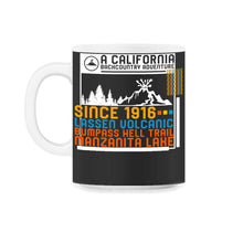 Load image into Gallery viewer, Lassen Volcanic National Park Shirt, US California 1916 Volcano - 11oz Mug - Black on White
