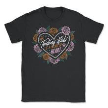 Load image into Gallery viewer, Lunch Lady Shirt, Feeding Kids Is A Work Of Heart, Cafeteria Worker - Unisex T-Shirt - Black
