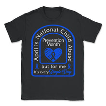 Load image into Gallery viewer, Child Abuse Prevention Month, April Is National Child Abuse - Unisex T-Shirt - Black
