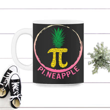 Load image into Gallery viewer, Cute Pi Day Shirt Pineapple Fruit Lover Math Teacher Student - 11oz Mug - Black on White
