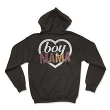 Load image into Gallery viewer, Mother Shirt, Boy Mama Heart Tee, Mom Of Boys, Favorite Best Mom - Hoodie - Black
