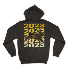 Load image into Gallery viewer, Chinese Zodiac Shirt, Year Of The Rabbit 2023 Tee, Rabbit Zodiac Sign - Hoodie - Black
