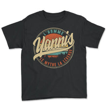 Load image into Gallery viewer, Yannis L'homme Le Mythe La Légende Humour T Shirt copy - Youth Tee - Black
