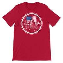 Load image into Gallery viewer, 4th Of July Shirt, Wife Mom Nana America Flag Independence Day - Unisex T-Shirt - Red
