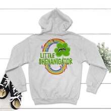 Load image into Gallery viewer, St. Patricks Day Shirt, Little Shenanigator, Boys Girls Irish Lucky - Hoodie - White
