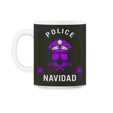 Load image into Gallery viewer, Police Shirt, Police Navidad, Officer Cop Face Christmas Halloween - 11oz Mug - Black on White
