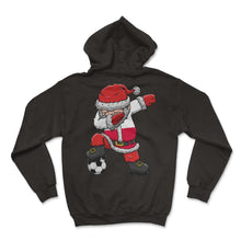 Load image into Gallery viewer, Soccer Boy Dabbing Santa Christmas Jersey Poland Shirt, Soccer Player - Hoodie - Black

