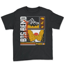 Load image into Gallery viewer, Big Bend National Park Shirt, Chisos Mountain Tee, US Texas Vintage - Youth Tee - Black
