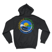 Load image into Gallery viewer, Isle Royale National Park Shirt, Michigan Moose Tee, Beach Lover Gift - Hoodie - Black
