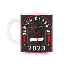 Load image into Gallery viewer, Class Of 2023 Senior Skiing Graduation Gift T Shirt - 11oz Mug - Black on White
