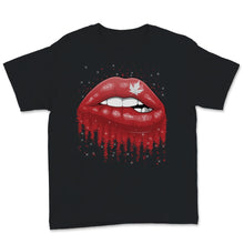 Load image into Gallery viewer, Canada Day Kiss Me I'm Canadian Lips Tongue Red Canadian Flag July
