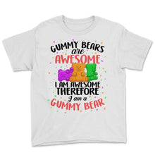 Load image into Gallery viewer, Jelly Gummies T-shirt Soft Sugar Candy Fruity Juicy Kids Gummy candy - Youth Tee - White
