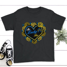 Load image into Gallery viewer, World Down Syndrome Day Shirt, The Lucky Few, Trisomy 21, Warrior - Youth Tee - Black
