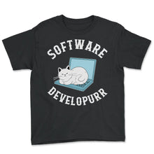 Load image into Gallery viewer, Programmer Shirt, Software Developurr Tee, Coding Coder HTML Java, - Youth Tee - Black
