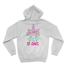 Load image into Gallery viewer, Enfant T Shirt 17 Ans Fille Anniversaire Cadeau Licorne T Shirt copy - Hoodie - White
