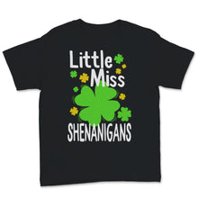 Load image into Gallery viewer, Little Miss Shenanigans Shirt St. Patrick's Day Gift Girls Shamrock
