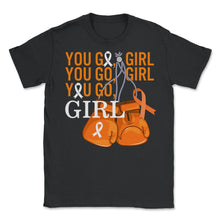 Load image into Gallery viewer, MS Awareness Shirt, You Go Girl Multiple Sclerosis Boxing Gloves - Unisex T-Shirt - Black
