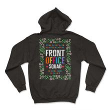 Load image into Gallery viewer, Front Office Squad Shirt, School Office Staff Crew Gift Floral Tee, - Hoodie - Black
