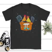 Load image into Gallery viewer, Pi Day Shirt, Funny Chicken Pi Pot, Math Teacher Gift, Math Geek - Unisex T-Shirt - Black
