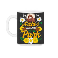 Load image into Gallery viewer, Arches National Park Shirt, 1929 Moab Utah Sunflower Tee, Animal - 11oz Mug - Black on White
