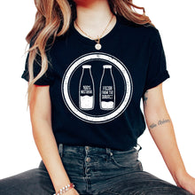 Load image into Gallery viewer, Breast Feeding Shirt, 100 Natural Fresh From The Source Tee, Mother's - Unisex T-Shirt - Black
