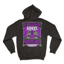 Load image into Gallery viewer, Pancreatic Cancer Shirt, My Hero Is Now My Angel Wings Tee, - Hoodie - Black
