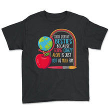 Load image into Gallery viewer, School Secretary Besties Funny Shirt, Back To School Office - Youth Tee - Black
