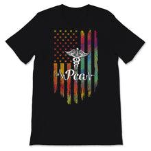 Load image into Gallery viewer, PCA Caduceus American Flag USA Patient Care Assistant Heartbeats
