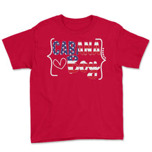 Load image into Gallery viewer, 4th Of July Shirt, All American Cabana Boy Flag Independence Day USA - Youth Tee - Red
