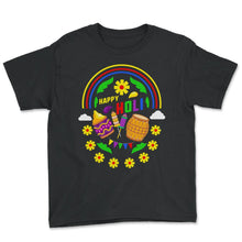 Load image into Gallery viewer, Happy Holi Festival Shirt, Festival Of Colors, Holi Festival Lover - Youth Tee - Black
