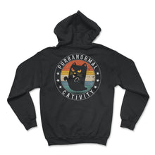 Load image into Gallery viewer, Purranormal Cativity Shirt, Cat Ghost Tee, Funny Cat Halloween - Hoodie - Black
